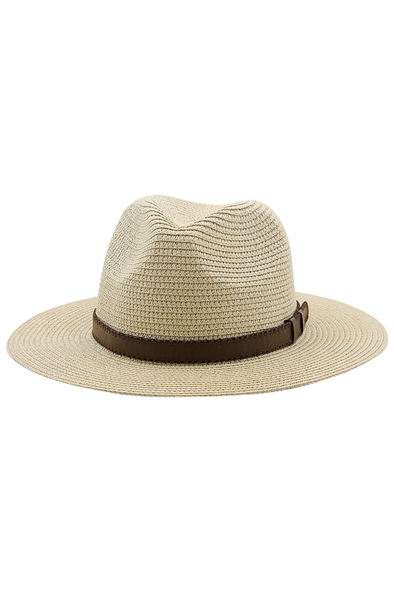 Baseball Caps Outdoor Sun Hats Cowboy Panama Hat Brown Belt Accessories Bowler Hat Beach Breathable Casual Jazz Hat