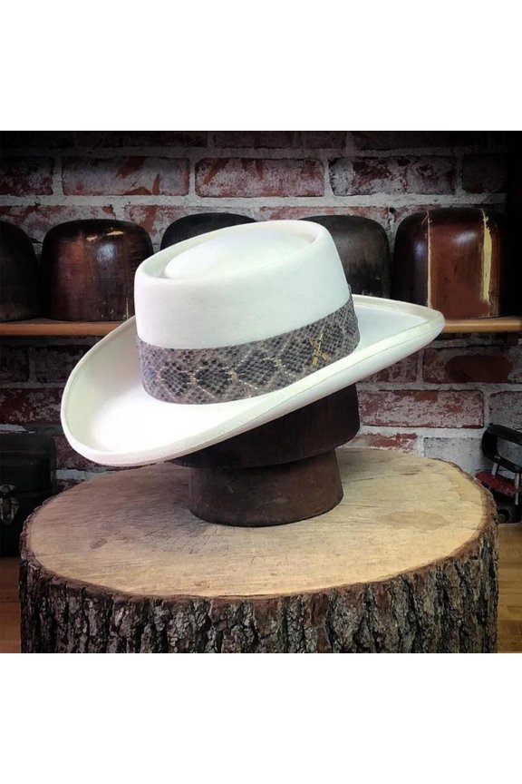 White Berets for Women Men Unisex Hat Steam Punk Hat Top Hat Fashion Ribbon Decorative Hat