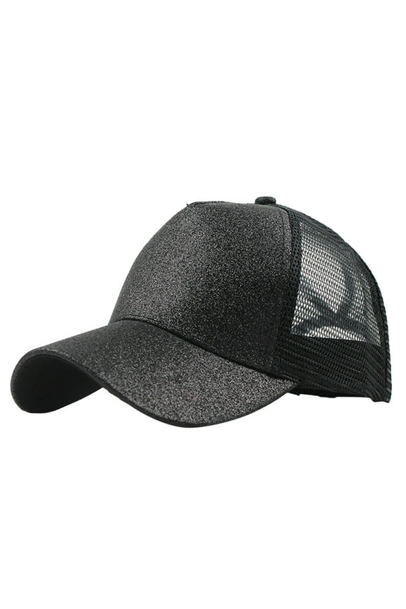 Baseball Caps Ponytail Messy Buns Trucker Plain Baseball Visor Cap Unisex Glitter Hat Sun Hat