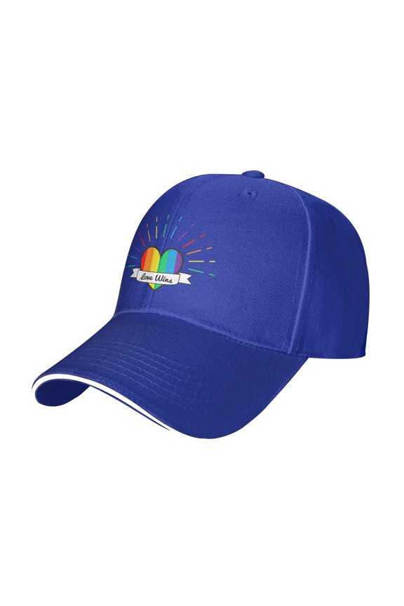Baseball Caps Rainbow Love Free Slogan Printing Dad Hat Sport Hats for Men,Women Teen Graphic,Cool,Fashion,Trendy,Casual} Adjustable for Snapbacks Blue One Size