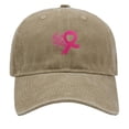 thumbnail image 1 of Baseball Caps for Everyday Wear with Cancer Awareness Embroidered Ribbon Hat for Uni Outdoor Sportsstyle Fashion and Inspirational Message Brown, 1 of 4