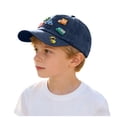 thumbnail image 1 of Baseball Caps for Kids Boys Girls Cartoon Car Embroidered Summer, Outdoors Childrens Baby Sunshade Hat, Dark Blue, 1 of 8