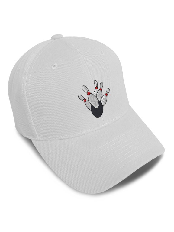 Baseball Caps for Men & Women Embroidered Ball and Pins Embroidery Ladies & Men Baseball Hats Acrylic White Design Only