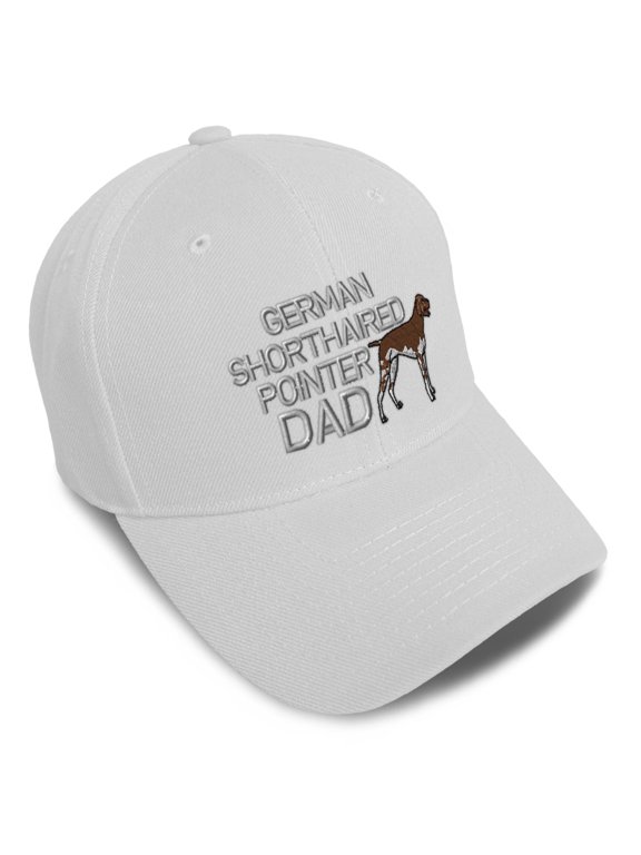 Baseball Caps for Men & Women Embroidered German Shorthaired Pointer Dad Embroidery Ladies & Men Baseball Hats Acrylic White Design Only