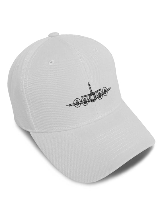 Baseball Caps for Men & Women Embroidered P3 Aircraft Military Plane Embroidery Ladies & Men Baseball Hats Acrylic White Design Only