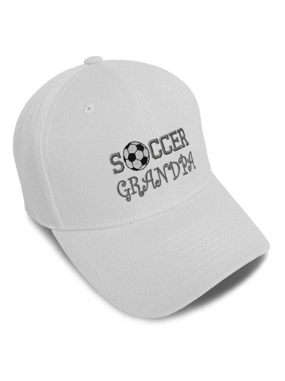 Baseball Caps for Men & Women Embroidered Soccer Grandpa Embroidery Ladies & Men Baseball Hats Acrylic White Design Only