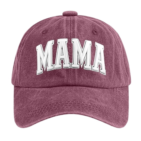 Baseball Caps for Women | Funny Adjustable Baseball Cap | Mama Hats for Women | Women's Accessory for Casual Everyday Style Red