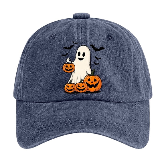 Baseball Caps for Women Halloween Print Washed Baseball Cap Adjustable Unisex Casual Hat for Outdoor Sports and Daily Wear