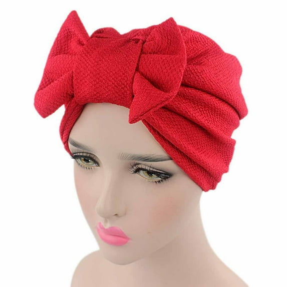 Baseball Caps for Women Red Bow Cancer Chemo Hat Beanie Scarf Turban Head Wrap Cap WR
