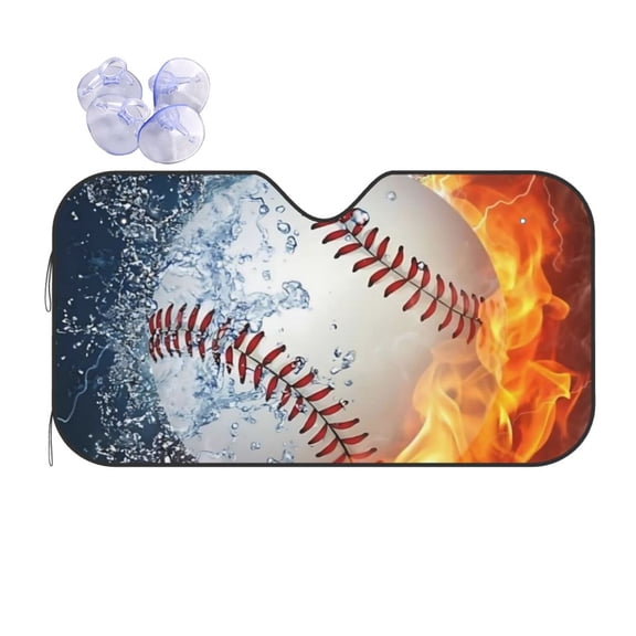 Baseball Car Windshield Sun Shade Universal Fit Auto Sun Visor Protector