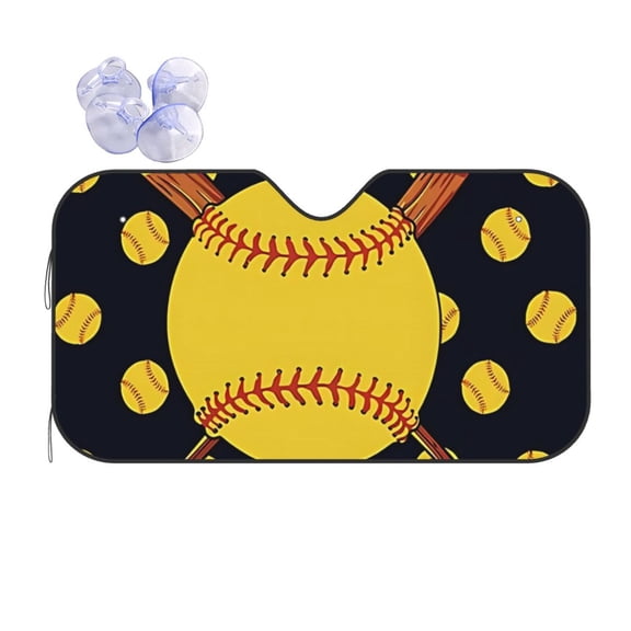 Baseball Car Windshield Sun Shade Universal Fit Auto Sun Visor Protector