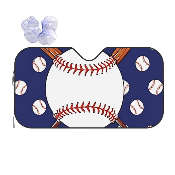 Baseball Car Windshield Sun Shade Universal Fit Auto Sun Visor Protector