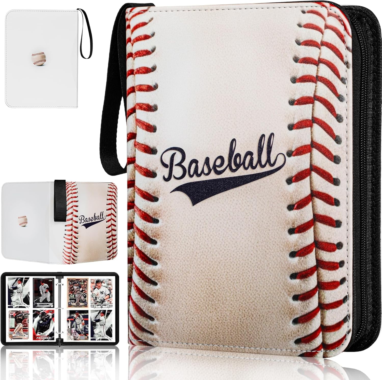 Baseball Card Binder,2025-2026 Sports Trading Card with Sleeves Holder ...