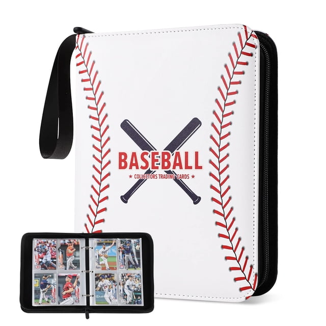 Baseball Card Binder 400 Pockets, Trading Card Binder with Sleeves