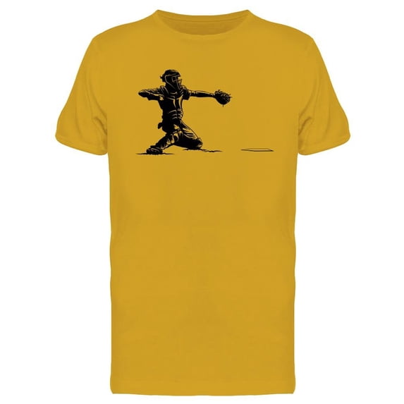 Baseball Catcher T-Shirt Men -Image by Shutterstock, Male Medium