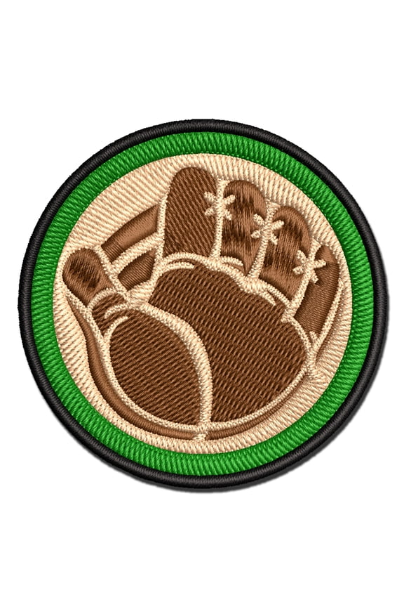 Baseball Catchers Mitt Gloves Applique Multi-Color Embroidered Hook & Loop Patch - 3 Inch Medium