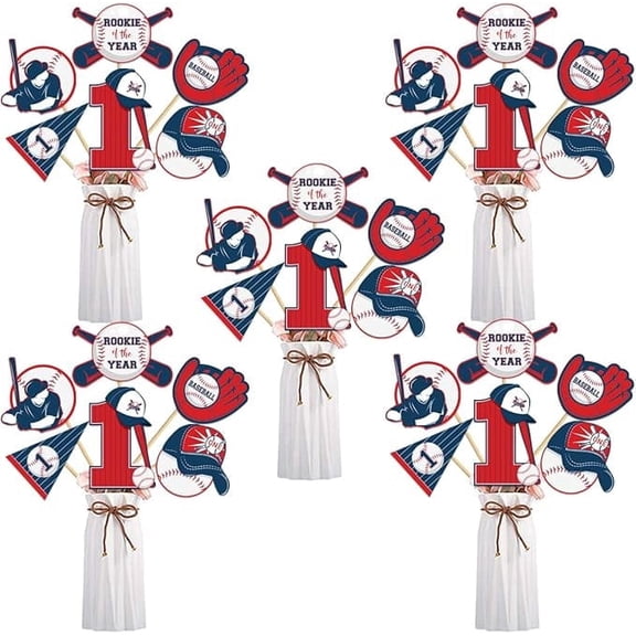 Baseball Centerpiece for Tables Baseball First Birthday Centerpiece Sticks Baseball Table Centerpieces Baseball Party Decorations Rookie of The Year 1st Bday Decor
