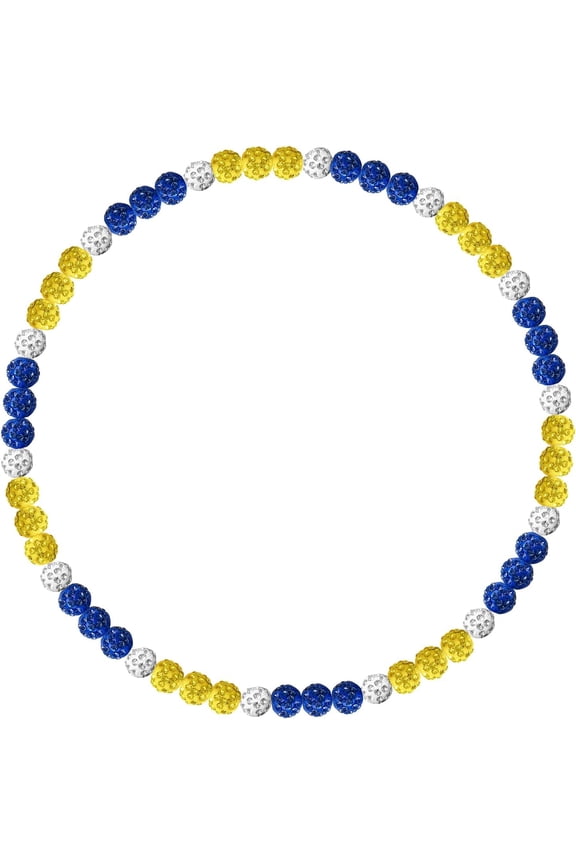 Baseball Chain Beaded Necklace, 16/18/20'' Ice Collection Diamond Bling Discoball Baseball Dirp[k757]