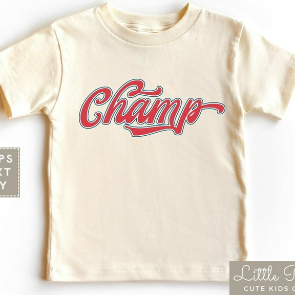 Baseball Champ Toddler Shirt, Vintage Baseball Baby Tee, Baseball Season Group Kids T-Shirt, Cute Red Blue Baseball Raglan Tee TODDLER SHORT SLEEVE TEE BELLA CANVAS 3001T