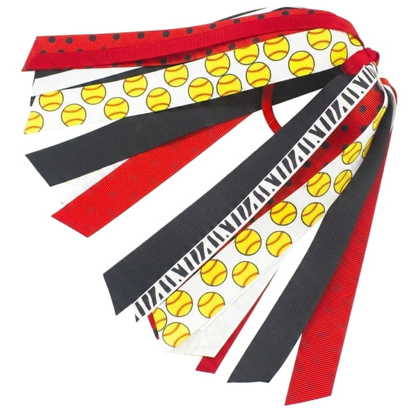 Baseball Cheerleading Hair Scarf Ribbon Headband Hair Ties 10Pcs Sports Ribbon For Cheerleader Competition Accessories