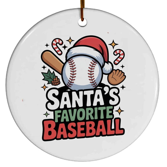 Baseball Christmas Ornament 2025, Custom Gifts for Baseball Lovers, Gift for Christmas, Xmas Tree Hanging Decoration, Gifts Sports Fan, Santa's Favorite Baseball