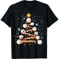 thumbnail image 1 of Baseball Christmas Tree Light Xmas Baseball T-Shirt tee, 1 of 4