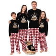 thumbnail image 1 of Baseball Christmas Tree Matching Pajamas For Family And Dog, Black And Red Pajamas With Plus Size, 1 of 7