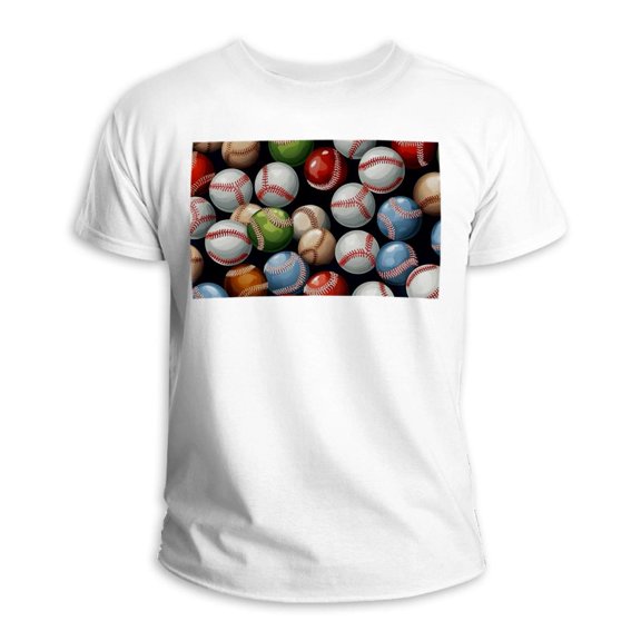 Baseball Classic White 100% Cotton T-Shirt for Men and Women - Comfortable and Stylish Unisex Tee - Breathable Summer Top