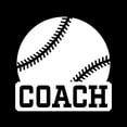 thumbnail image 1 of Baseball Coach Vinyl Decal Sticker | Cars Trucks Vans Windows Walls Cups Laptops | White | 5 X 4.8 Inches | KCD2000, 1 of 1
