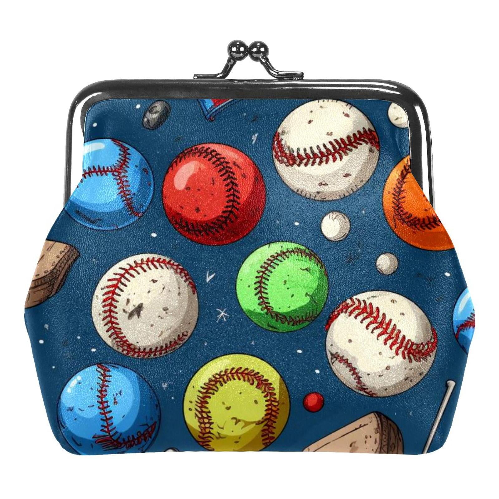 Baseball Coin Purse, Kiss Lock Coin Purse, Large Capacity Coin Pouch