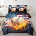 Baseball Comforter Set 7 Pieces American Flag Bedding Sets Twin Bed