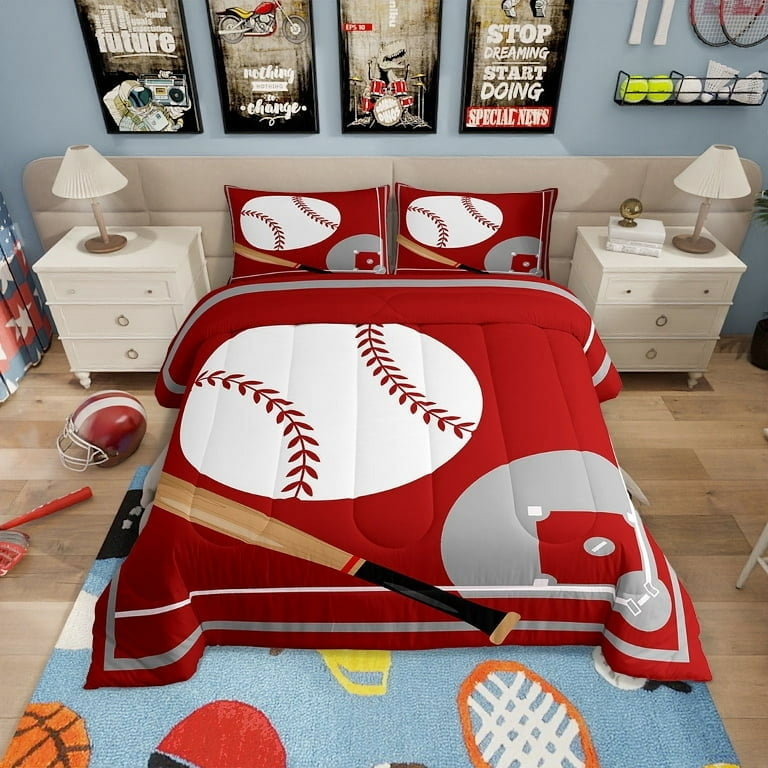 Baseball Comforter&nbsp;Set Twin Size Baseball Bedding Set Teens