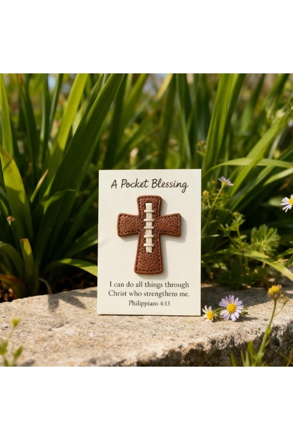 Baseball Cross Brooches and Pins for Women Men Christian Faith Sports Token with Verse Card Gift for Sports Fans