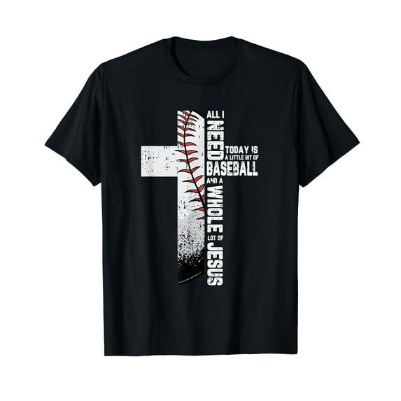 Baseball Cross Jesus Christian Quote Cool Sports Lover Gifts T-Shirt