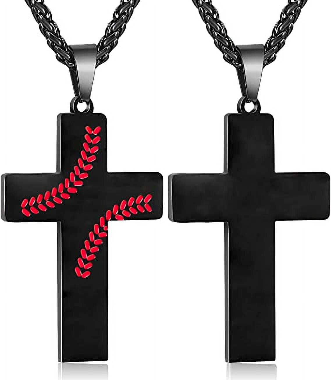 Boys baseball cross best sale necklace
