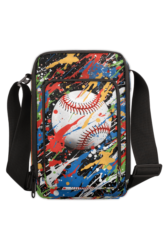 Baseball Crossbody Shoulder Bag,Small Phone Purse, Adjustable Strap & Multi-Pocket Organizer,Travel Phone Purses Shoulder Handbags