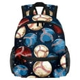 thumbnail image 1 of Baseball Cute Printed Backpack with Adjustable Shoulder Strap, Large Capacity, Lightweight, 1 of 6