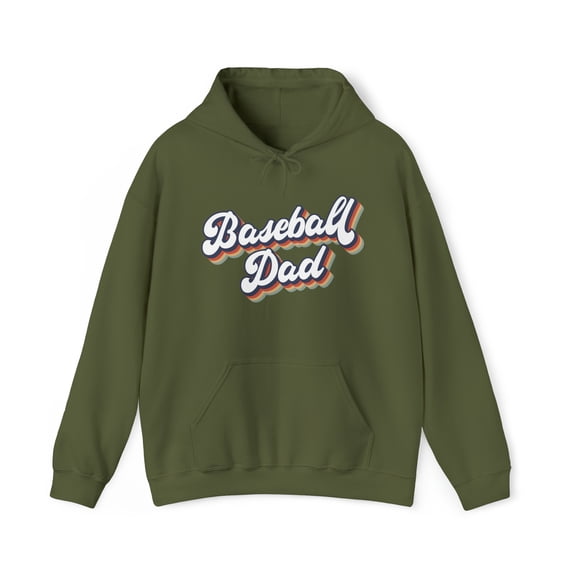 Baseball Dad 1970s 70s Hoodie, Gifts, Hooded Sweatshirt