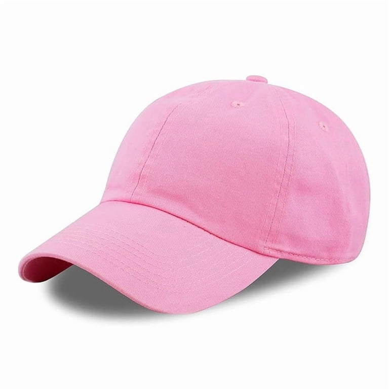 Baseball Cap Pink(Washed) Golf Dad Hat Men Women Plain Cap 2 x Plain Washed Baseball Cap - Retro Adjustable Jamaica | Ubuy main image 3