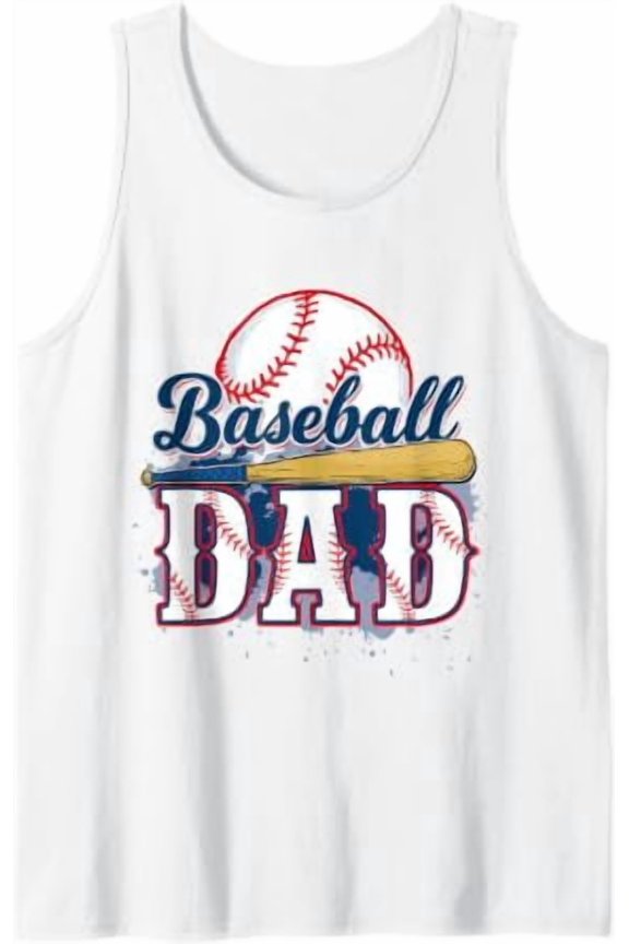 Baseball Dad Fathers Day Game Day Sport Lover Softball Daddy Tank Top Size S-3XL