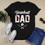 Baseball Dad Happy Fathers Day For Men Wife Classic Tshirt Vintage Tee US Size S-3XL