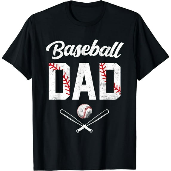 Baseball Dad Happy Fathers Day Shirts for Men Wife Daughter T-Shirt