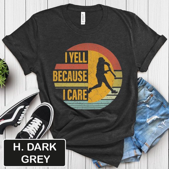 Baseball Dad Shirt: Vintage Sports Fan Tee, Full Size S-5XL