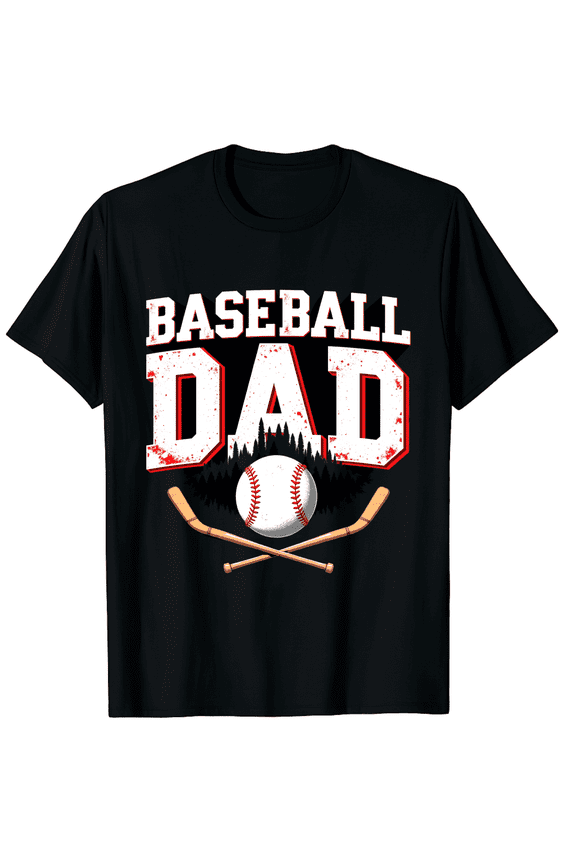 Baseball Dad Sports Graphic Mens T-Shirt - Unique Cross-Sport Design