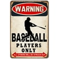 thumbnail image 1 of Baseball Decor Baseball Room Decor for Boys Baseball Gifts for Boys 8-12, Baseball Accessories for Boys Bedroom Decoration Vintage Metal Sign 8x12 inch, 1 of 9