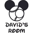 thumbnail image 1 of Baseball Design Customized Wall Art Vinyl Decal - Custom Vinyl Wall Art - Personalized Name - Baby Girls Boys Kids Bedroom Decal Room Wall Art Stickers Decoration Size (20x18 inch), 1 of 1