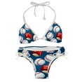 thumbnail image 1 of Baseball Detachable Sponge Adjustable Strap Bikini Set Two-Pack Swim Suits - Ideal for Beach and Pool Scenes, 1 of 6