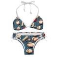 thumbnail image 1 of Baseball Detachable Sponge Adjustable Strap Swimsuit Set - 2 Pack for Beach & Pool Parties, 1 of 6