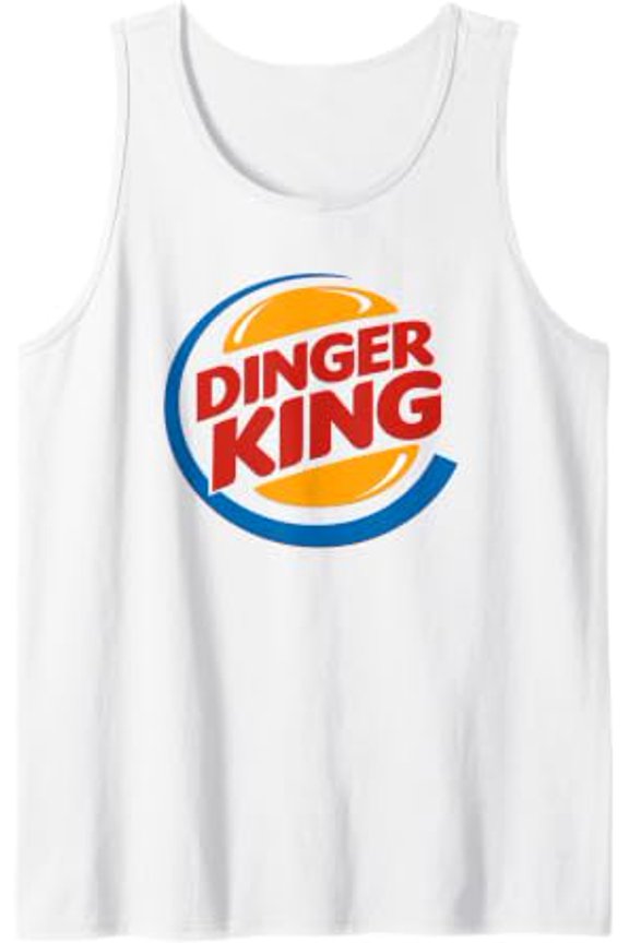 Baseball Dinger King Playful Logo For Home Run Players And Fan Tank Top Size S-3XL