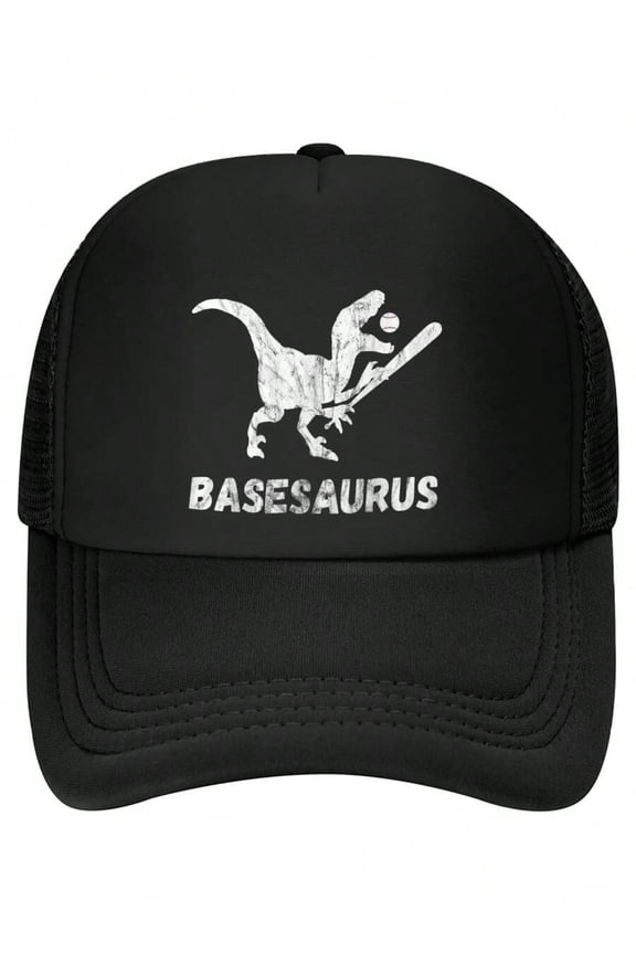 Baseball Dinosaurs Batter T-Rex Dino Funny Baseball Player Funny MEN WOMEN Baseball Cap